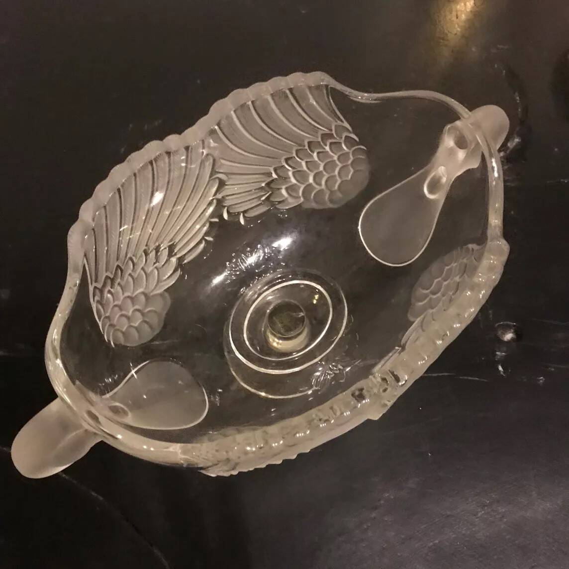 Cut crystal compote bowl