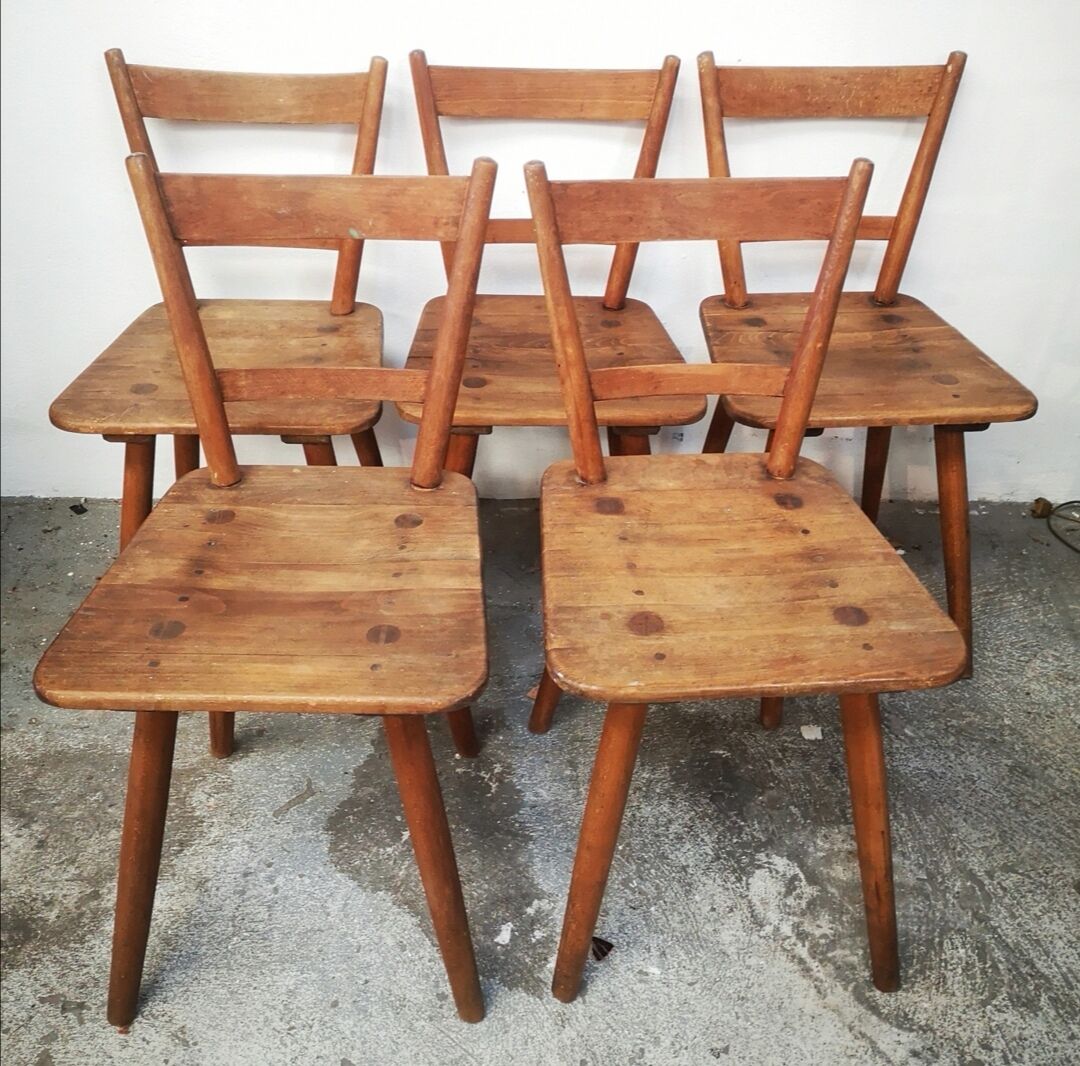 Series of 5 scandinavian legs brutalist