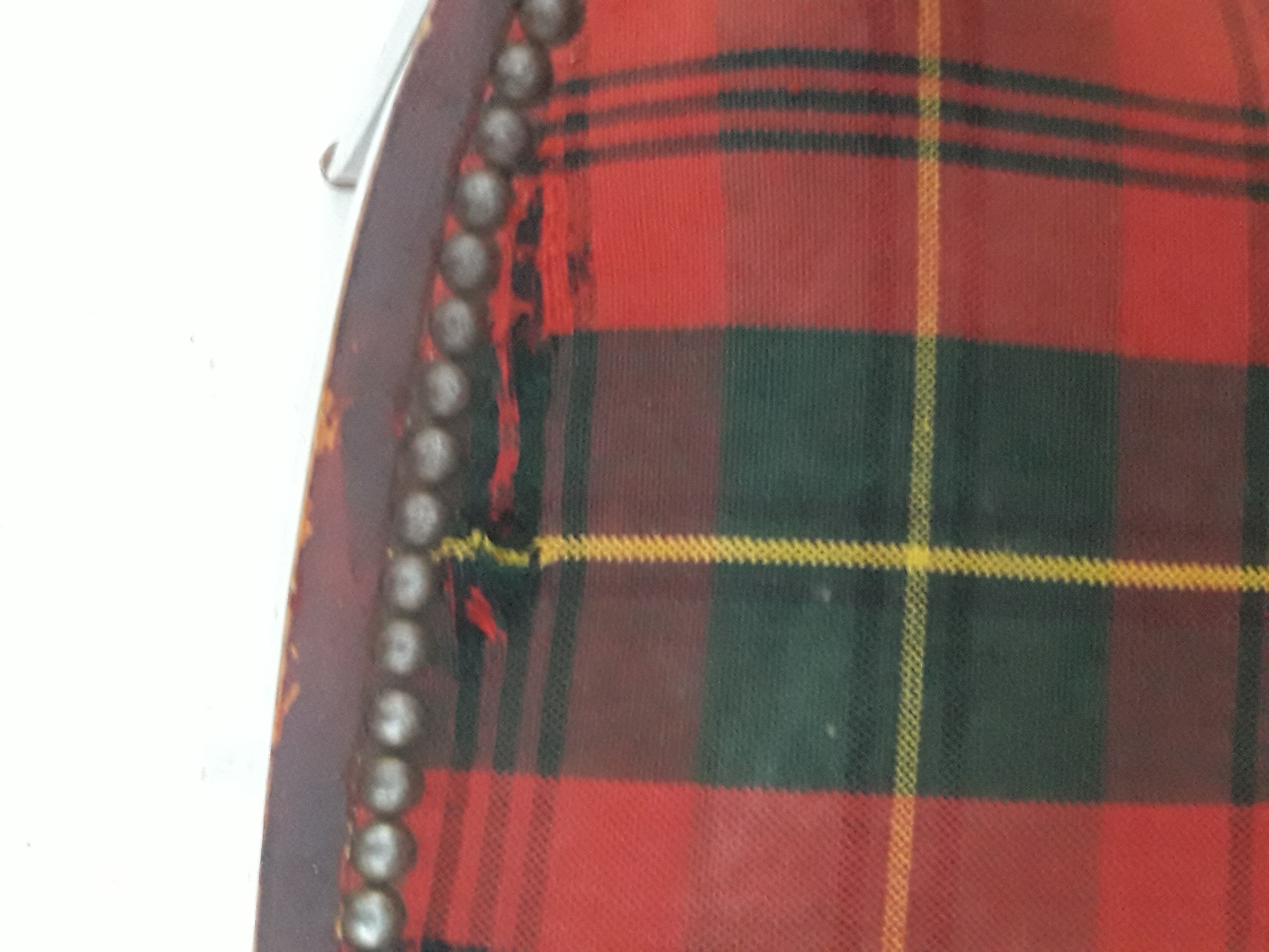 Bridge chair in Scottish check fabric