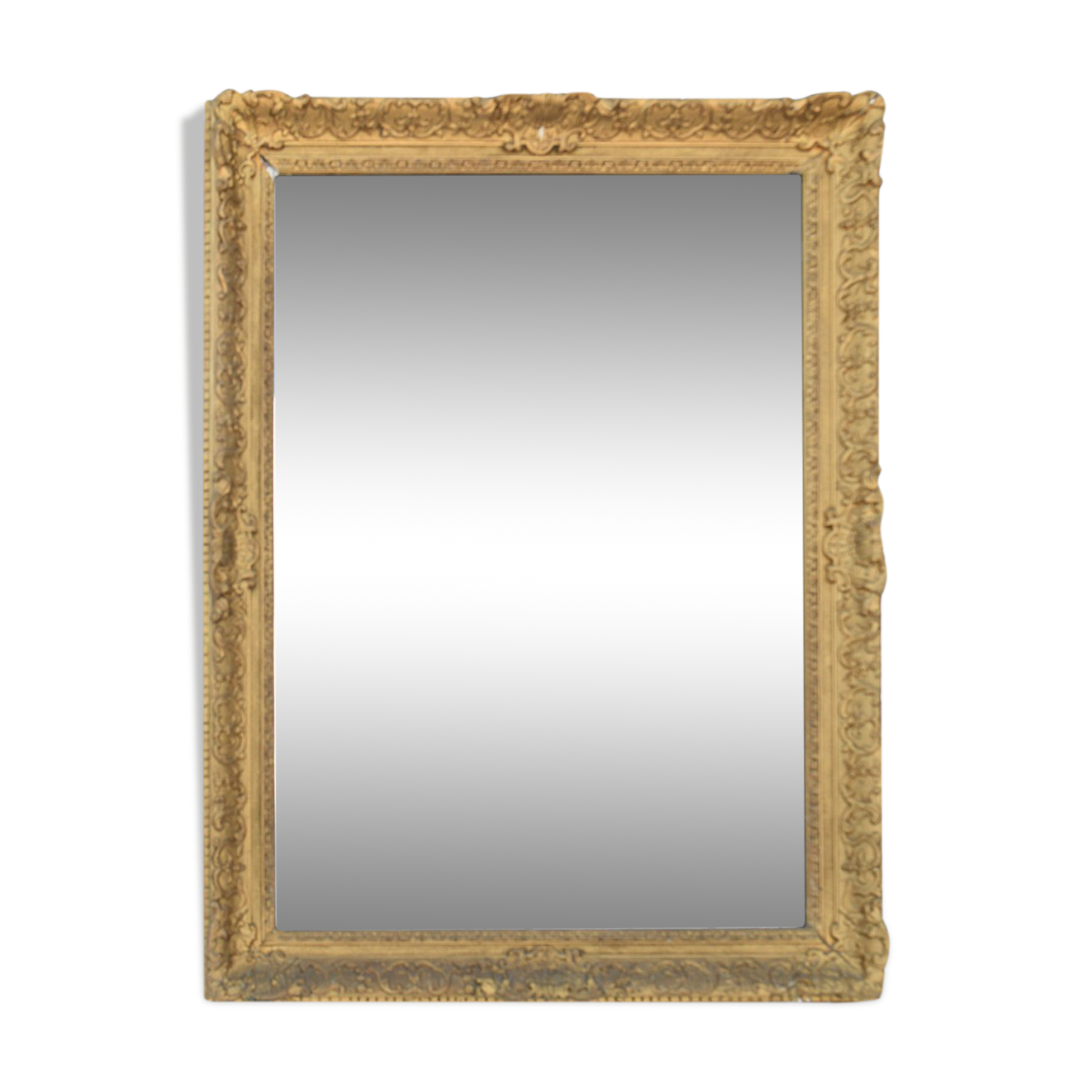 Miroir en bois et stuc doré - 113x83cm