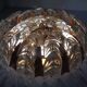 Large gilded brass and crystal glass ceiling lamp by Ernst Palme for Palwa, 1960s