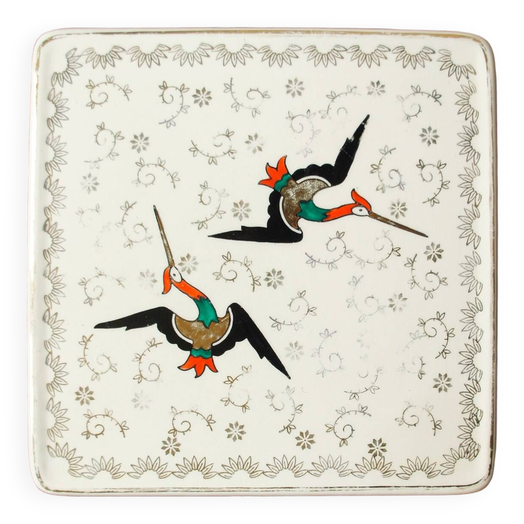 Longwy ceramic “Cyprus” trivet