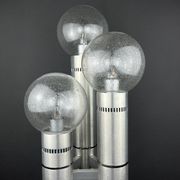 Brushed aluminium floor lamp, Italy, 1970s