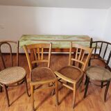 Set table and chairs bistro antique