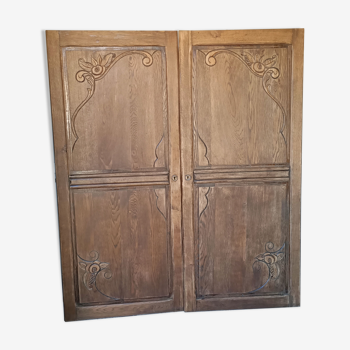 2 antique closet doors