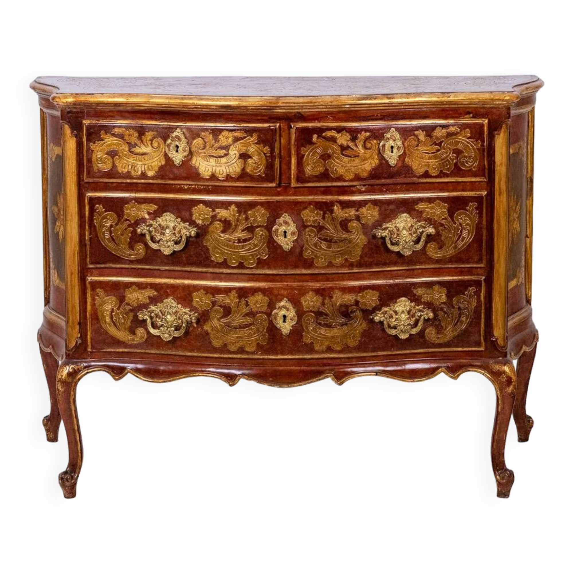 Venetian Louis XV style chest of drawers. 1950s.