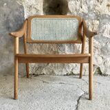 Cane armchair by Michel Ducaroy for SNA Roset - design 1950