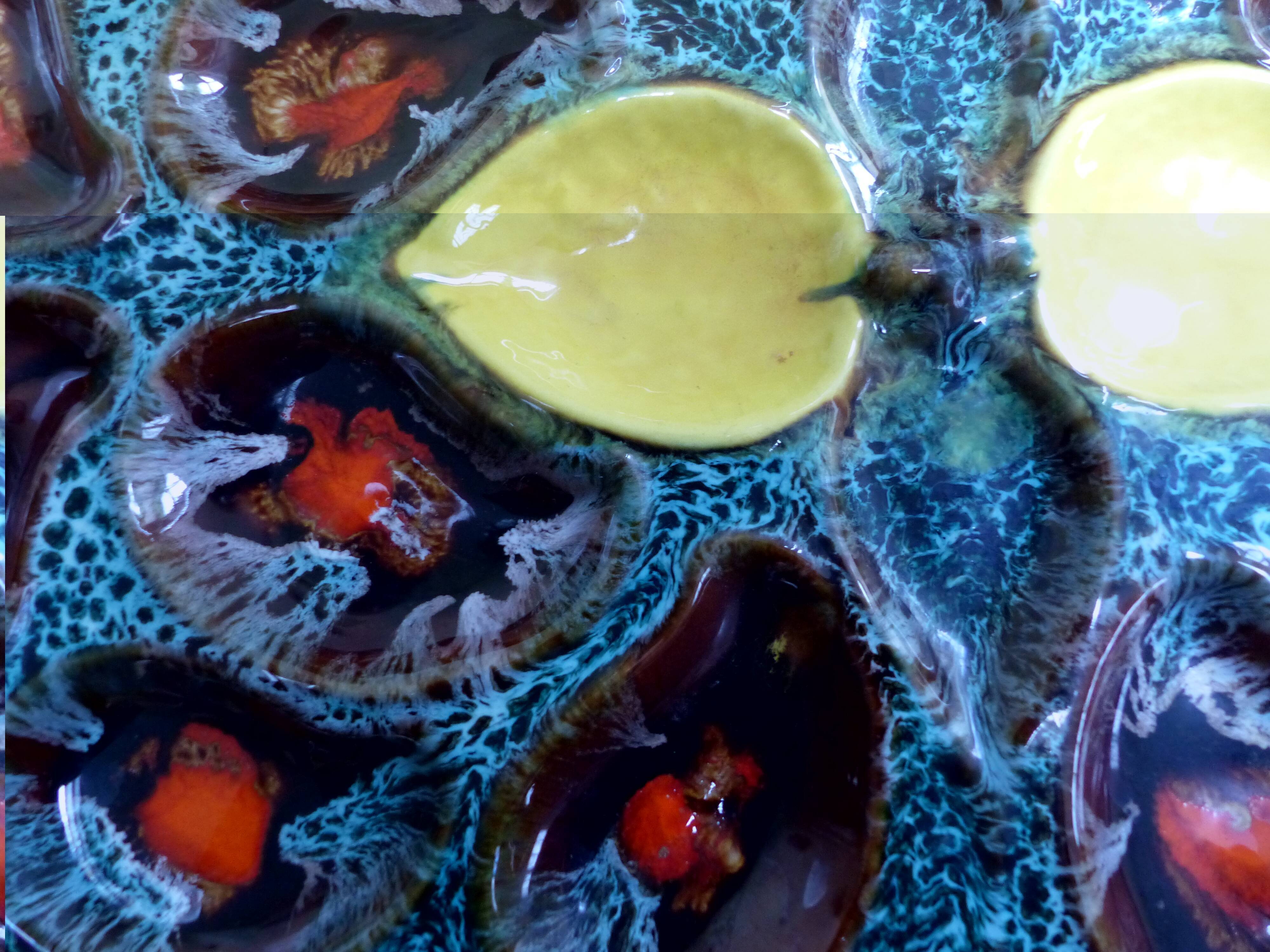 Vallauris Majolica vintage oyster service