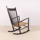 Fauteuil à bascule noir Hans J. Wegner J16, 1969 FDB