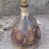 Set of 2 stoneware lamps by Jean Claude Courjault La Cerisaie.