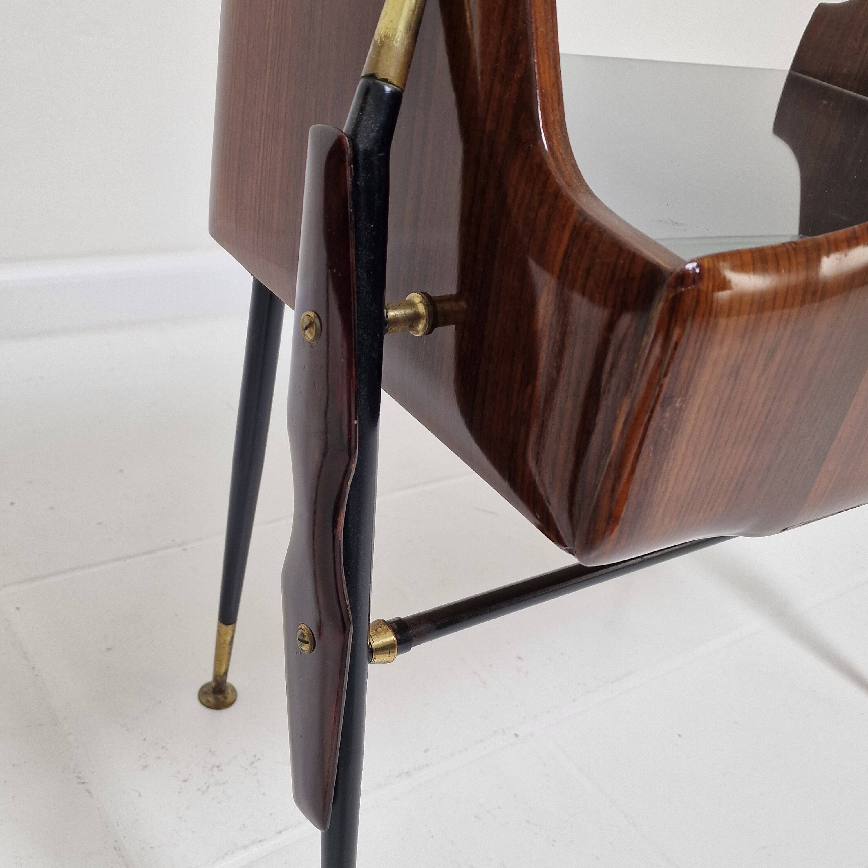 Ico Parisi Style Bedside Tables or Nightstands, Italy 1950's