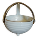 Petit panier en céramique avec dorure estampillé "Faience Tchéchoslovaquie"