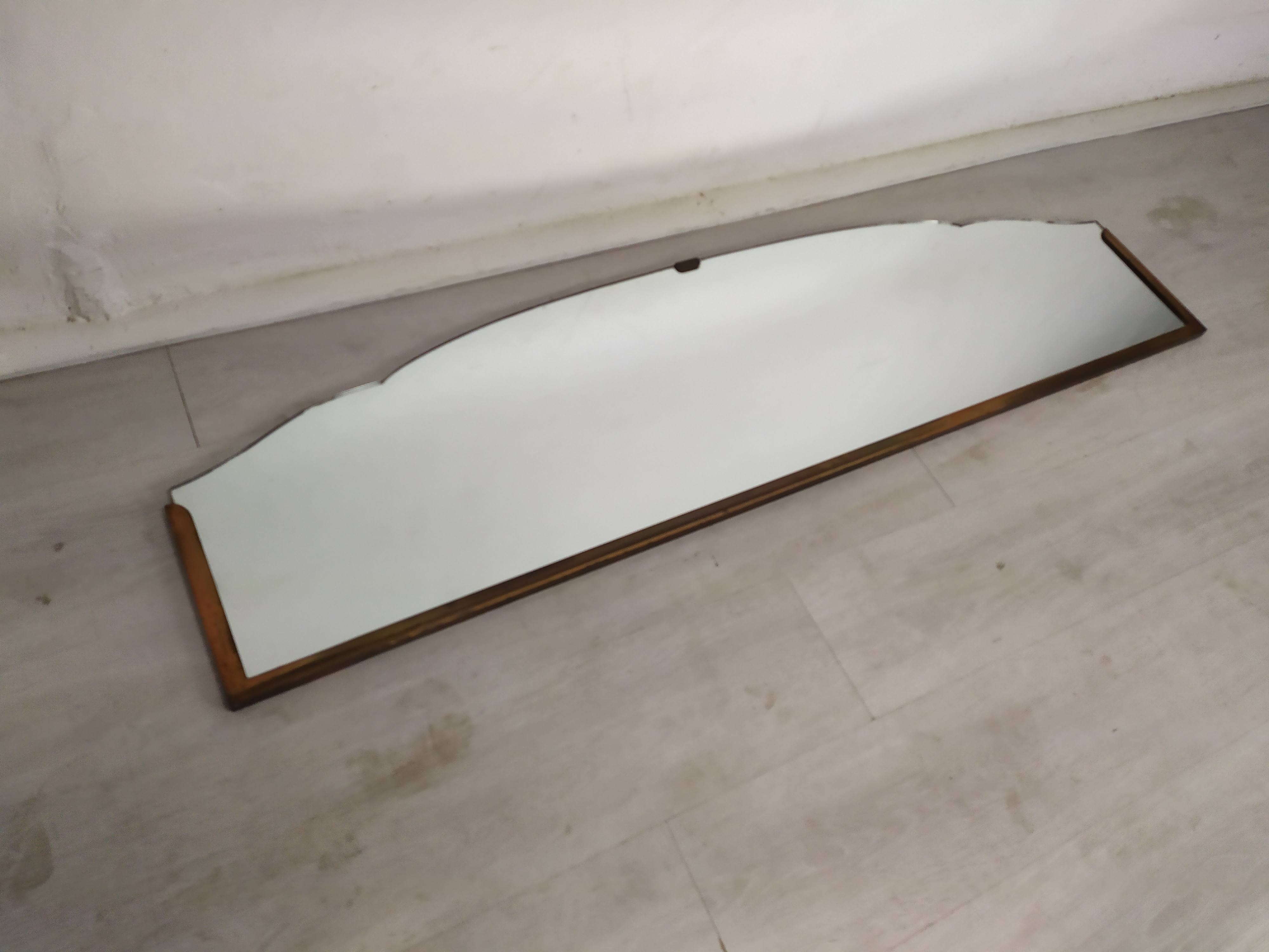 Art Deco brass mirror