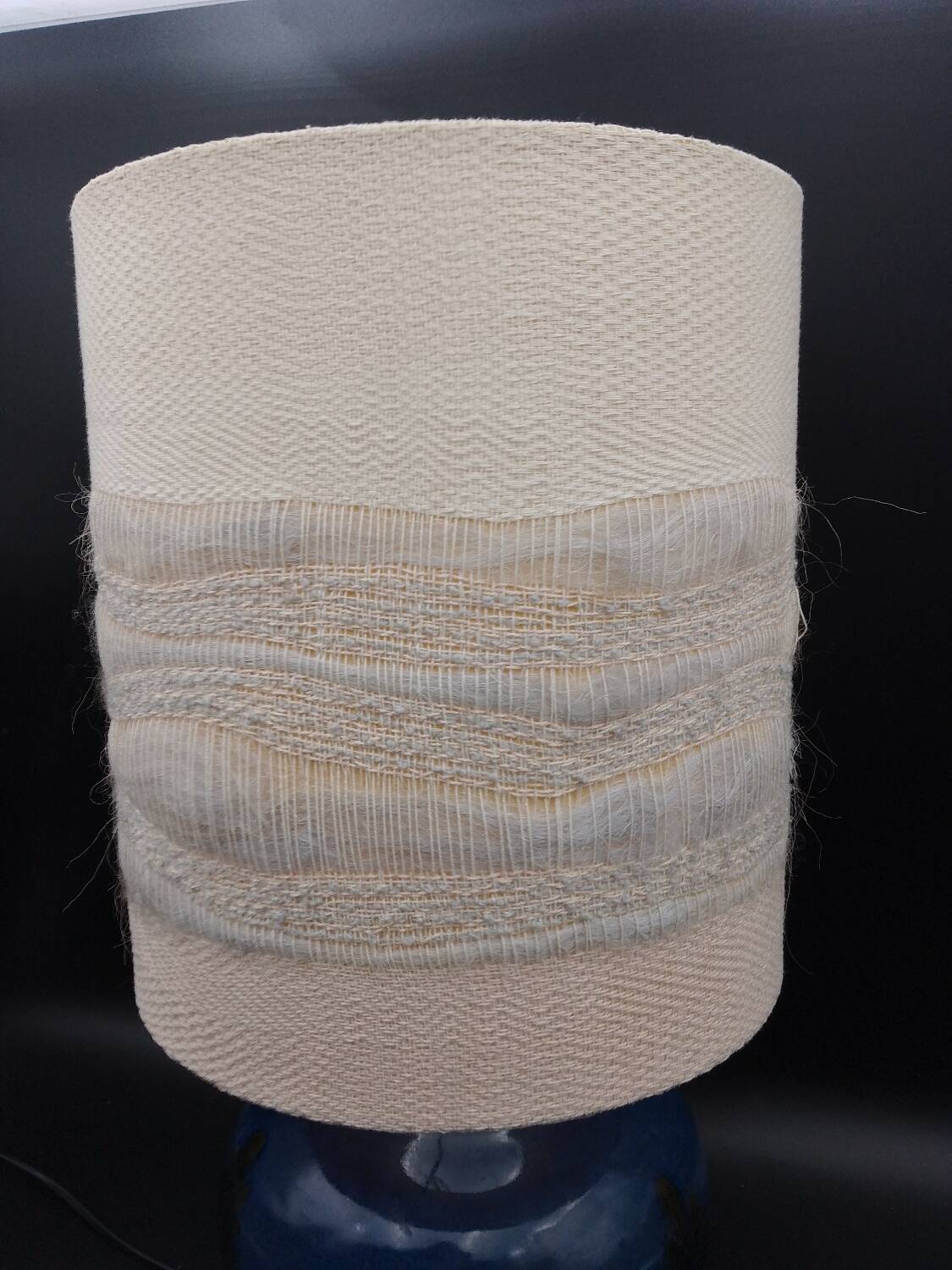 Sandstone and ash enamel lamp by Mireille and Noël Dailler Blanot circa 1970