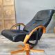Danish design swivel and reclining relaxed chair by Jorgen Kastholm for Unico