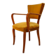 Fauteuil chaise bridge ancien moutarde