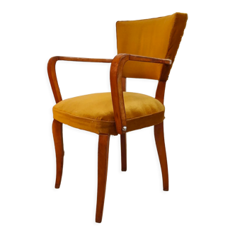 Armchair chair bridge antique mustard