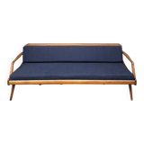 Danish teak convertible daybed sofa with backrest compartment, 1960s