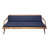 Danish teak convertible daybed sofa with backrest compartment, 1960s