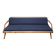 Danish teak convertible daybed sofa with backrest compartment, 1960s