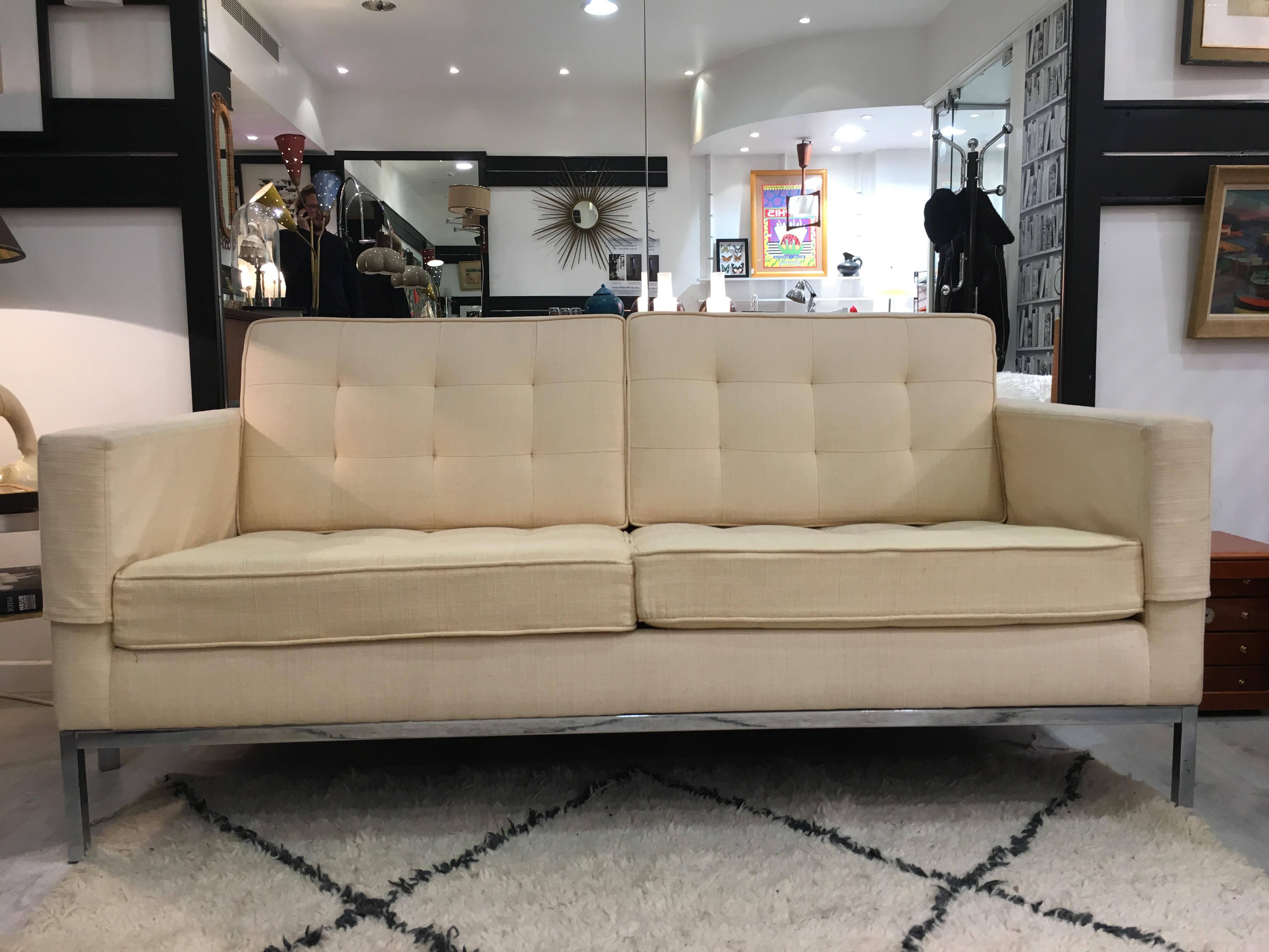 Vintage sofa two-seater Florence Knoll circa 1960