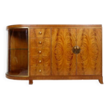 Art deco display cabinet in walnut veneer - Circa 1930