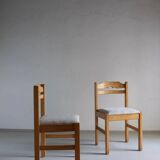 6 Minimalist pine dining chairs | Sweden | 1960s