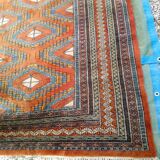 Old oriental rug made hands 280x195cm