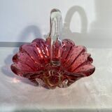 Vintage murano glass basket