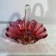 Vintage murano glass basket