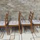 Set of 4 vintage Welzel chairs in 1970s Scandinavian style.