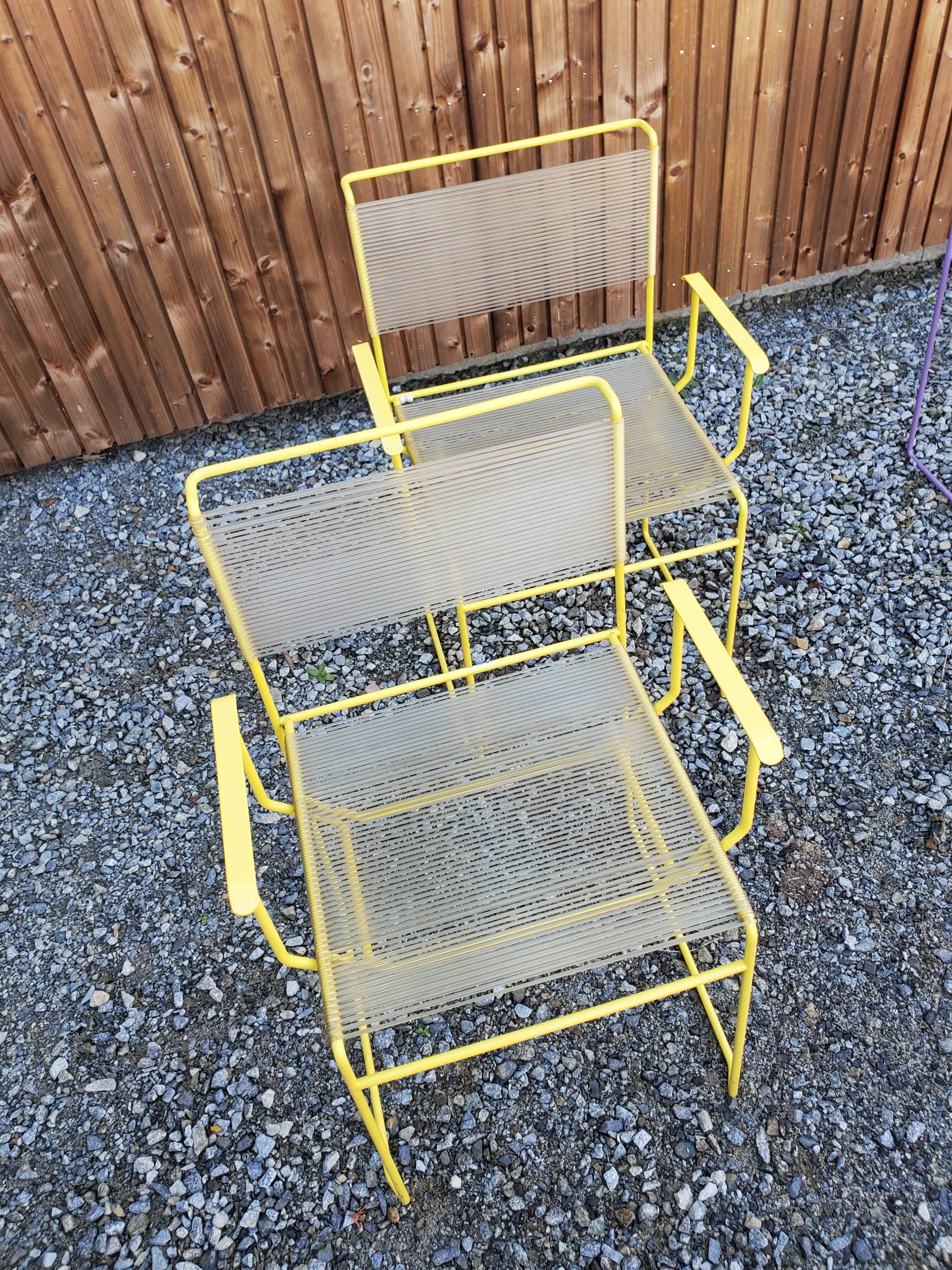Set of 4 vintage Spaghetti FlyLine chairs