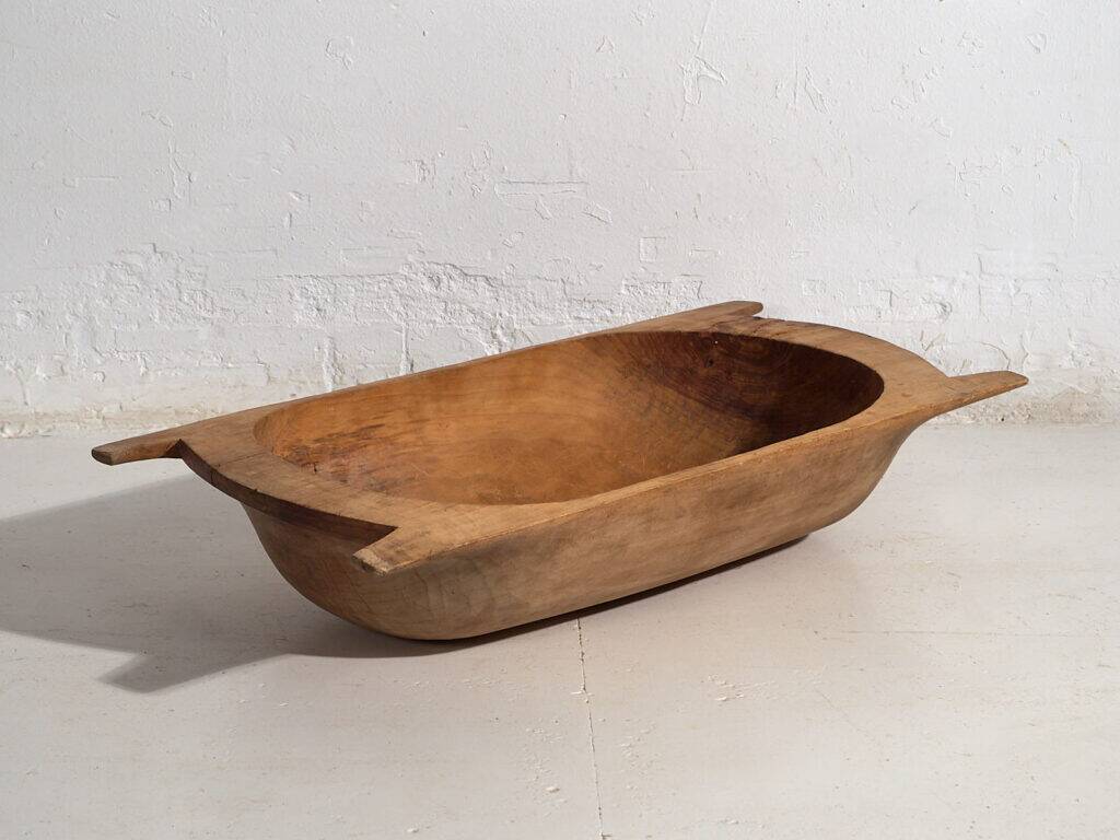 Antique solid wood wabi-sabi bowl (c.1900) #9