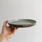 Handcrafted stoneware set of 6 liqueur glasses and matching plate