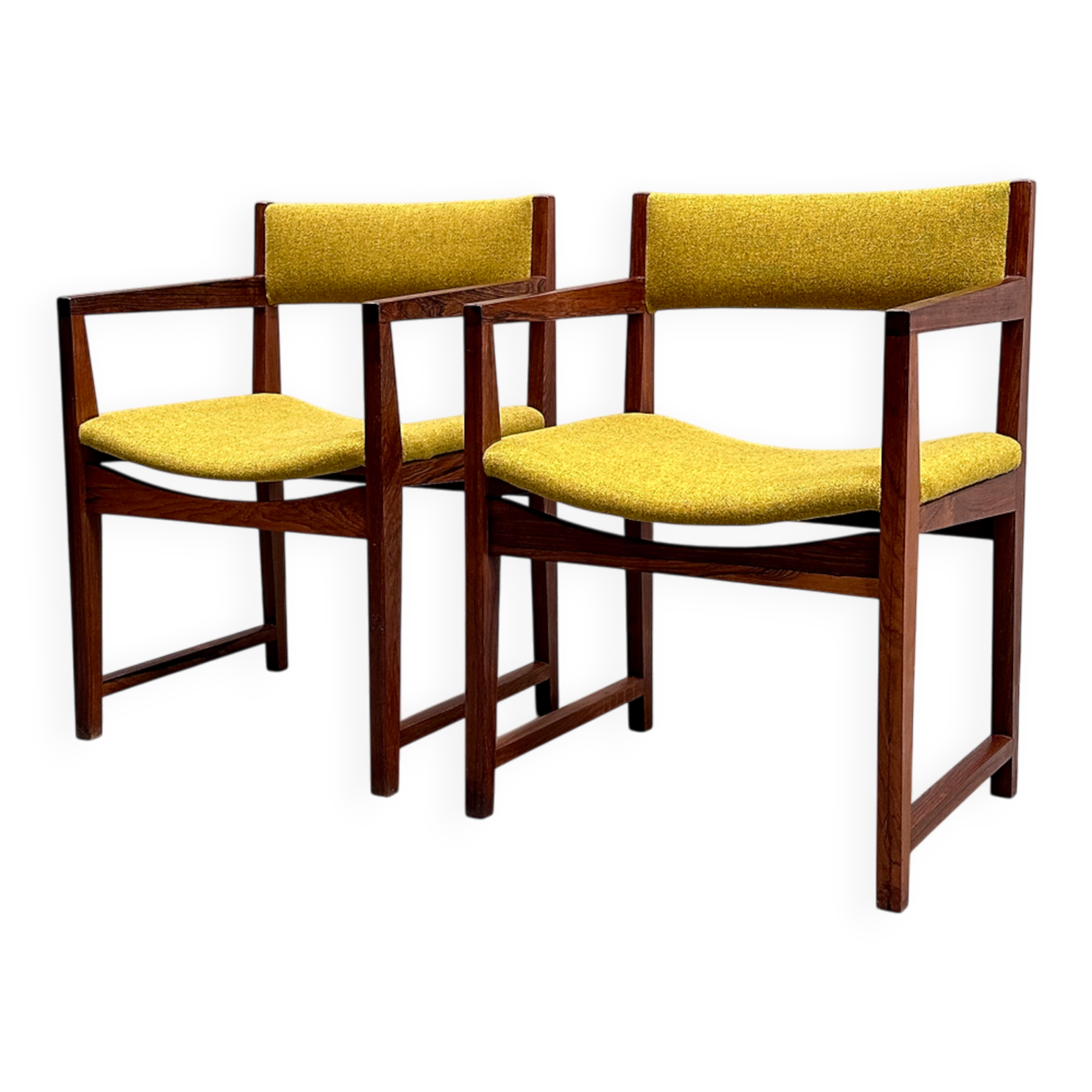 2 armchairs designed by Peter Hvidt and Orla Mølgaard Nielsen, for Søborg Møbelfabrik, Denmark, 1960s