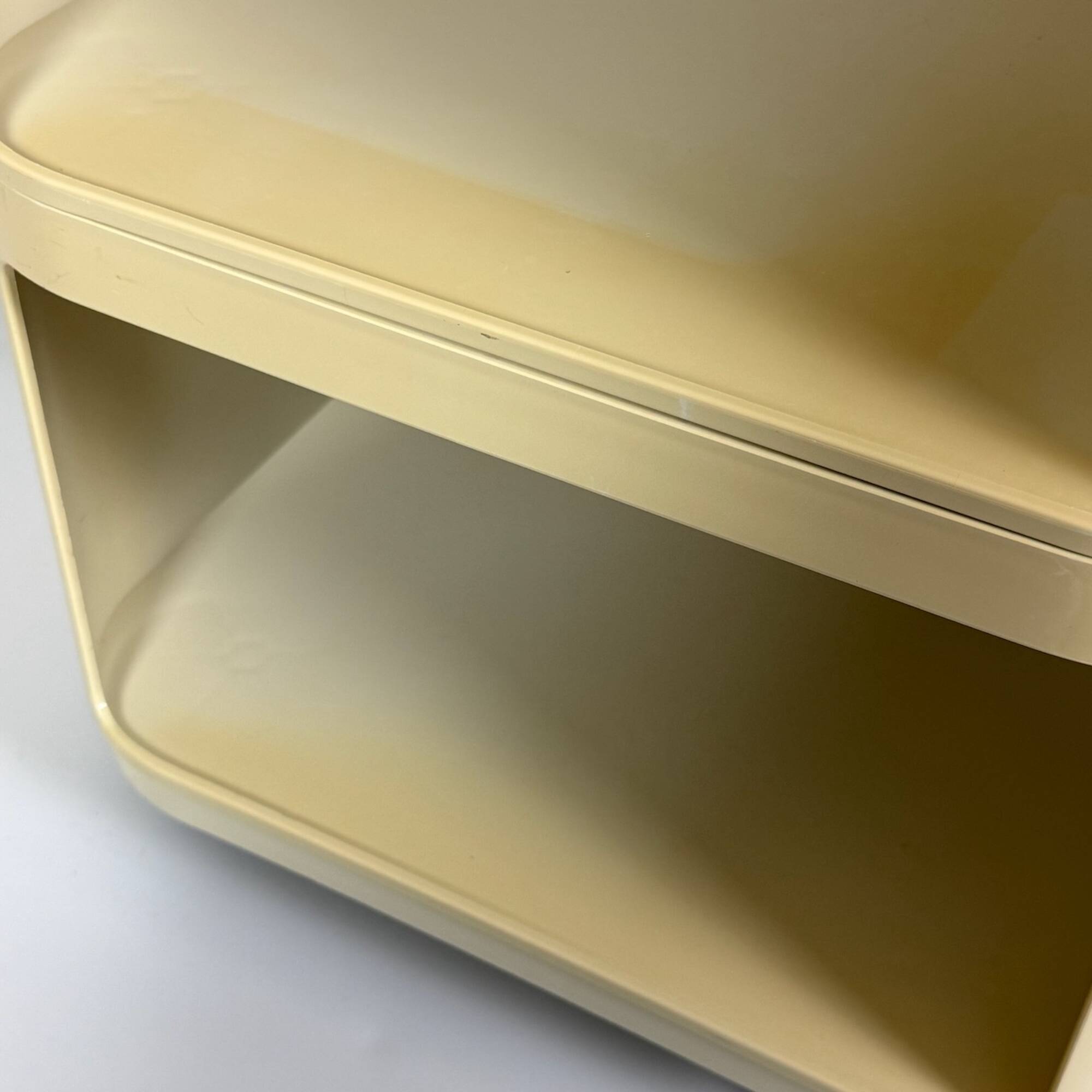 Cream Kartell Componibili Storage with Three Modules, Italian Vintage 1960s
