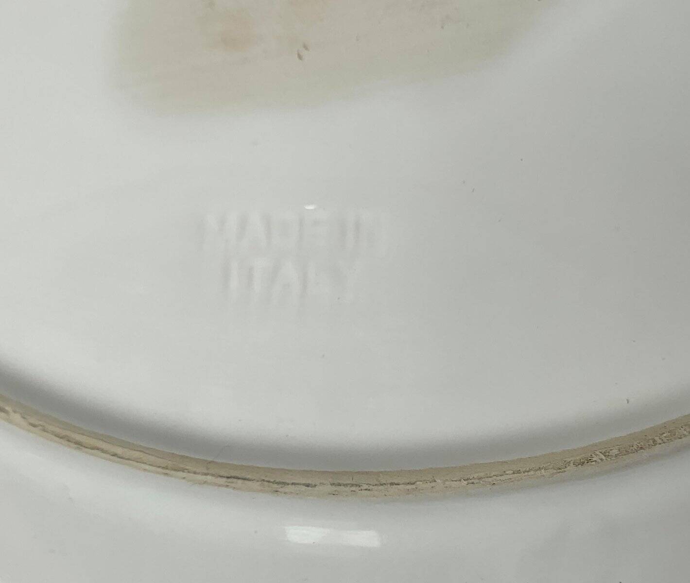 Coupelle vintage italien en céramique blanche