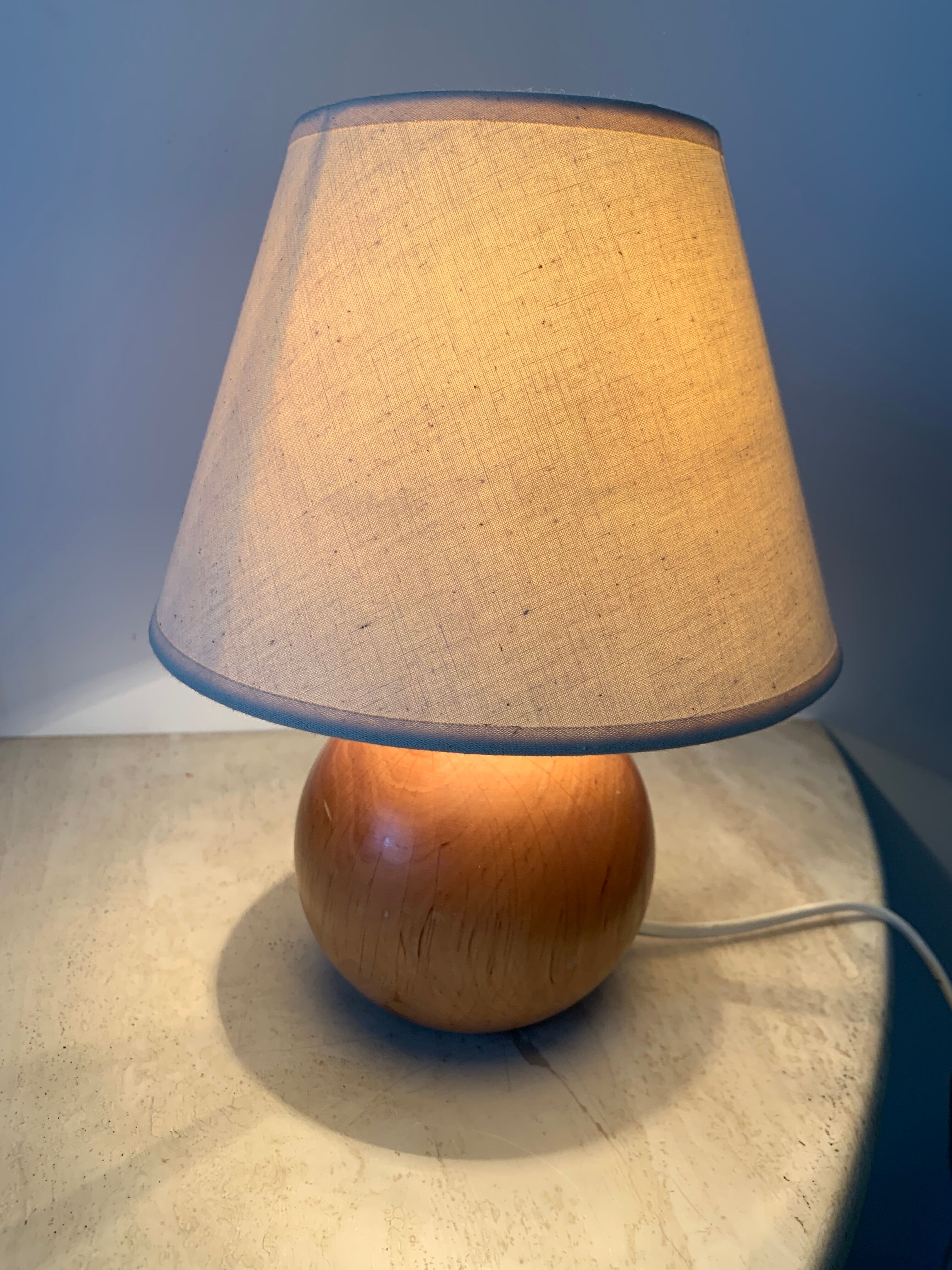 Wooden table lamp