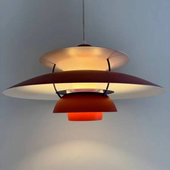 Ph5 red lamp, Poul Henningsen for Louis Poulsen, Denmark 1960
