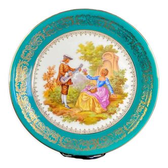 Assiette limoges porcelaine courting couple