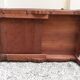 Flat desk, one-drawer table, nineteenth century carved walnut top in Louis XV style