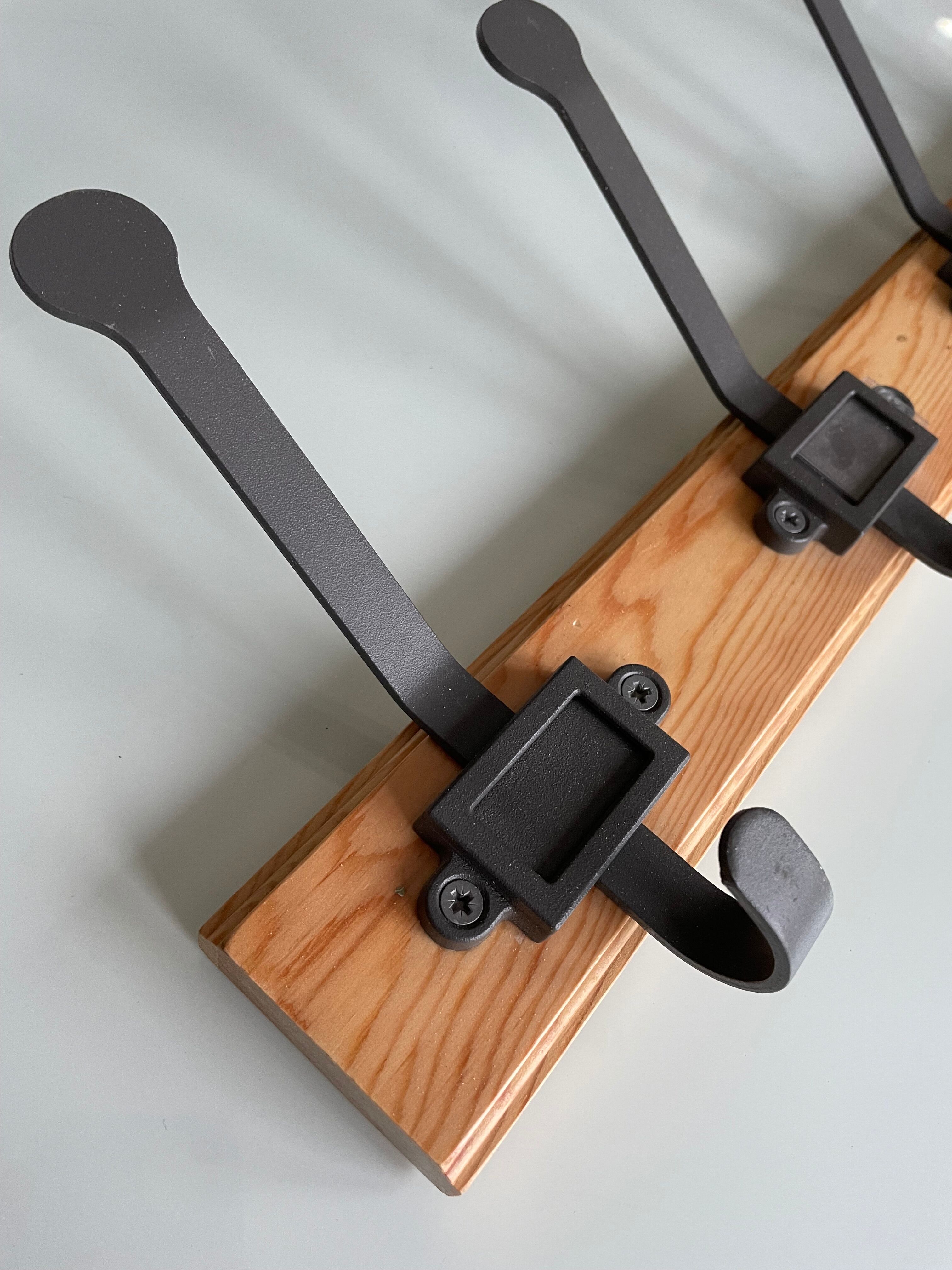 Wall coat rack wood and metal
