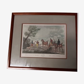 Lithographie ancienne encadrée signée carle vernet 1758 1836