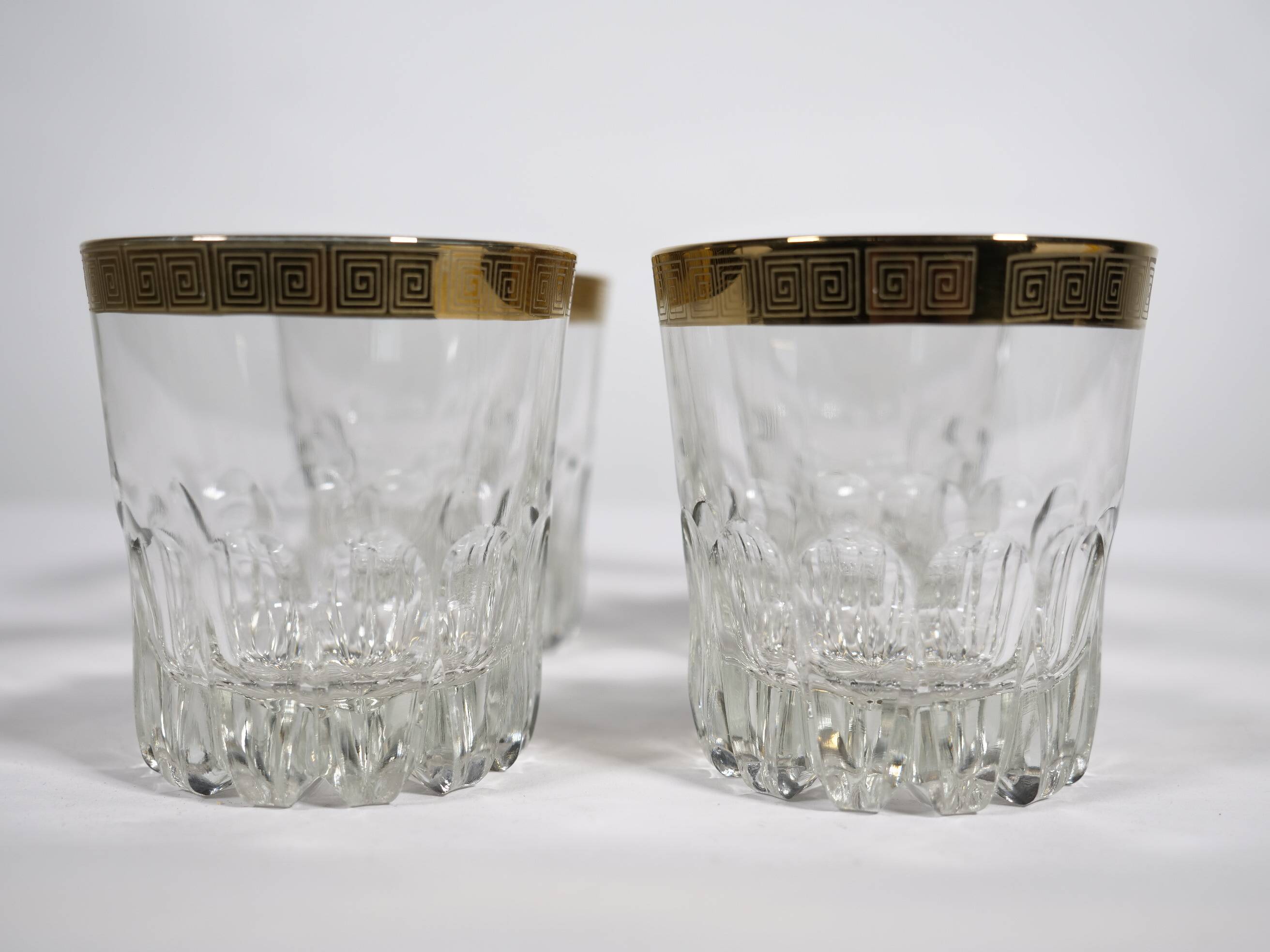 Whiskey Tumbler "Ritz" Glass with 24-Karat Gold Rim from Mäander, 1960s