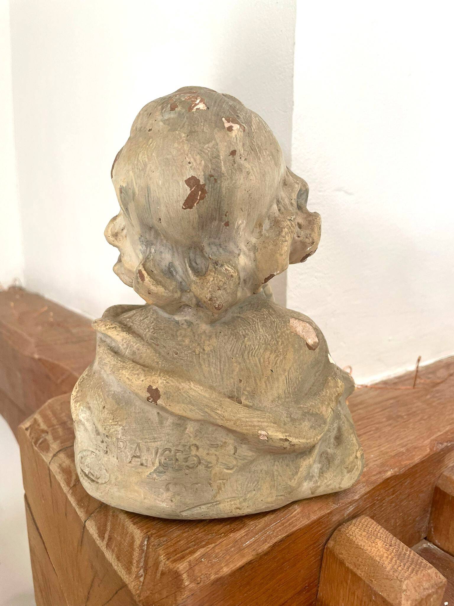 Bust of a little girl signed Gustave Van Vaerenbergh