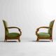 Curved art deco lounge chairs, Italy 1930s