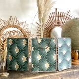 Vintage triptych barber mirror