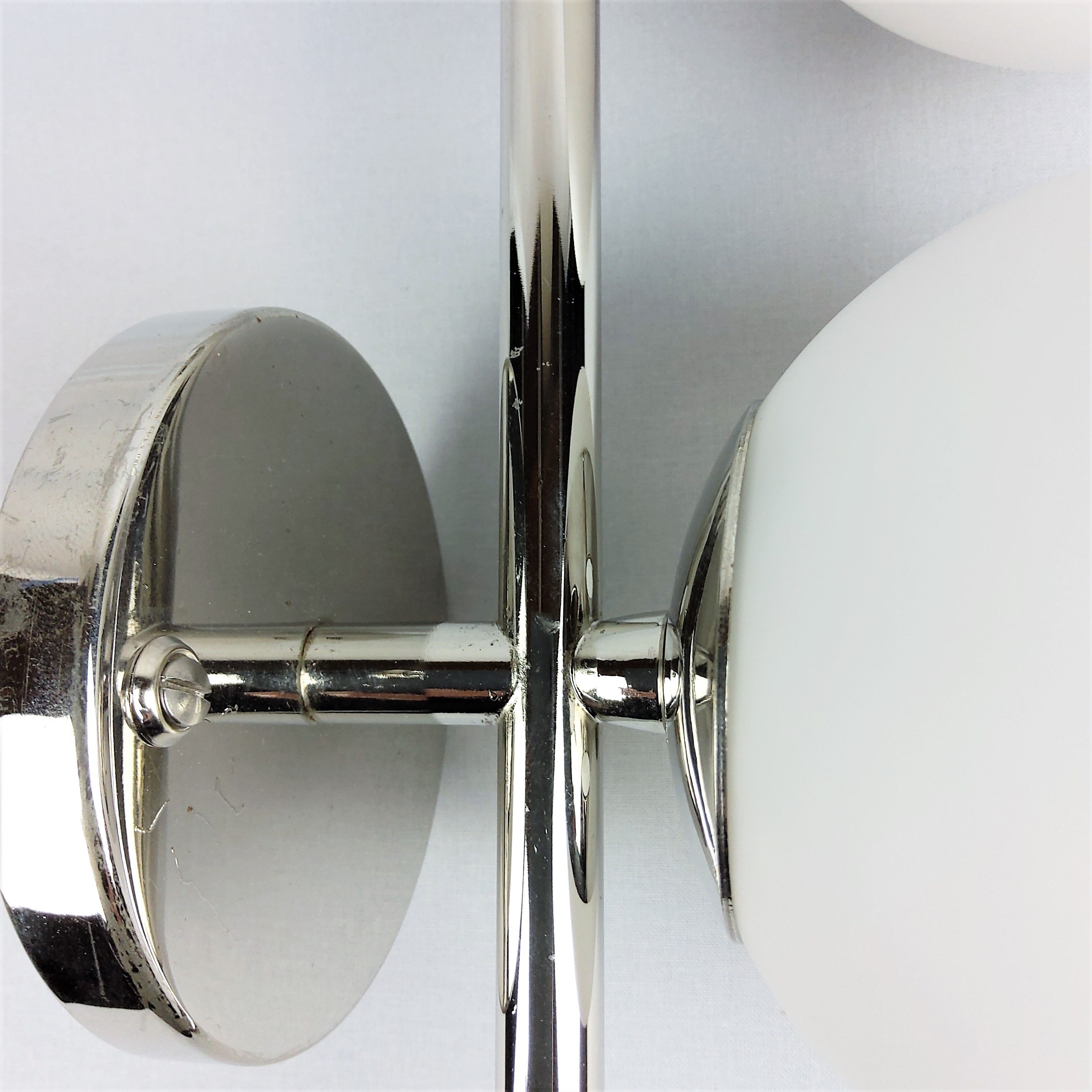 Double globe opalin sconces 1960