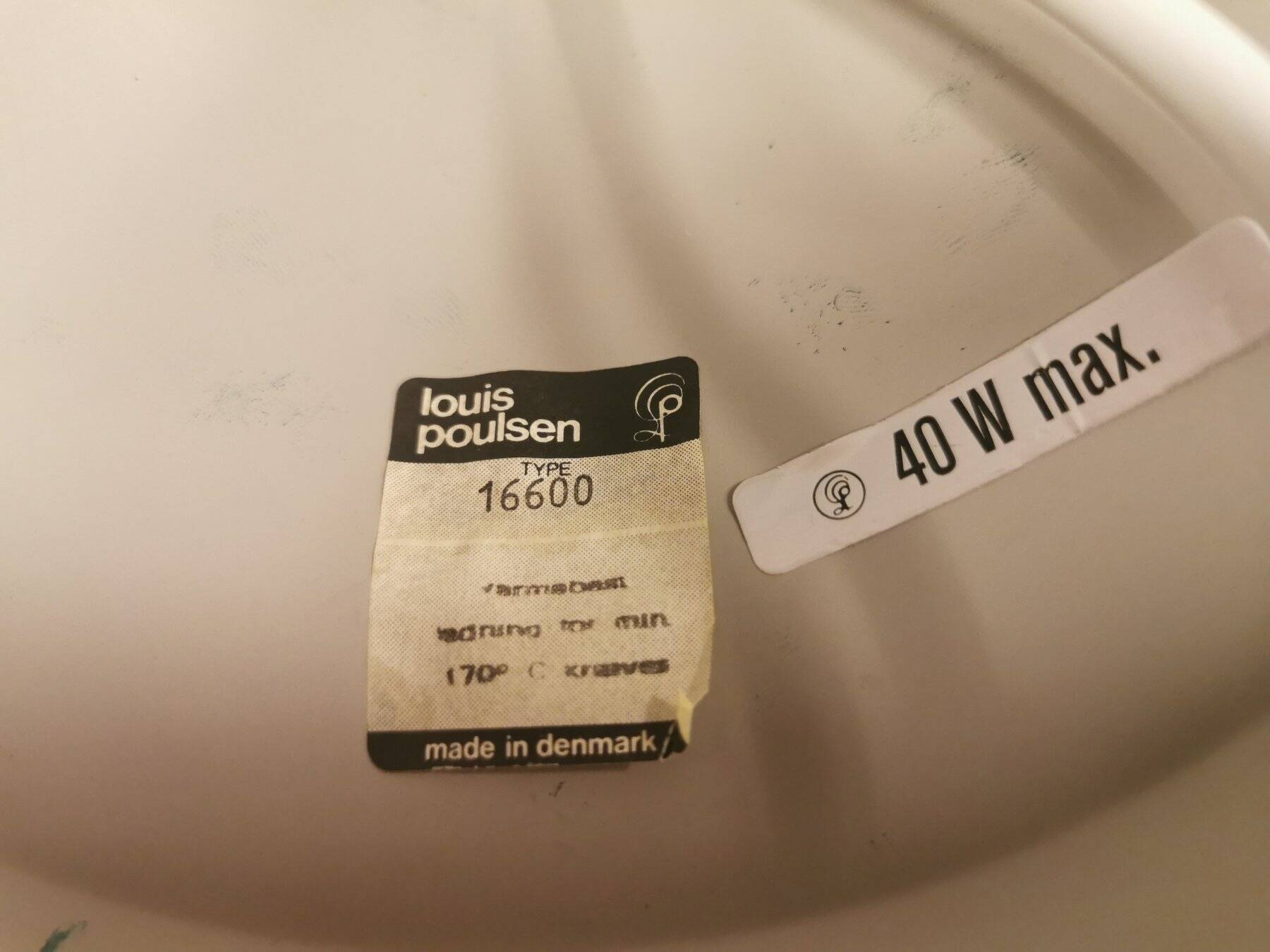 Louis Poulsen 16600 (Bubi) hanging lamp by Henning Koppel, estimated 1970s