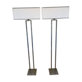 Pair of 80s metal design lampposts